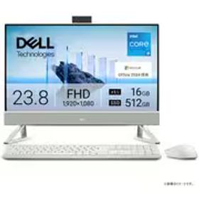 デル DELL デスクトップパソコン/Dell 24 オールインワン EC24250/23.8型/Core i5-1334U/メモリ 16GB/SSD 512GB/Windows 11 Home/Office Home ＆ Business 2024＋Microsoft 365 Basic/パールホワイト AD47-FNWHBC