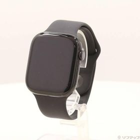 〔中古〕Apple(アップル) Apple Watch Series 10 GPS 46mm ジェットブラックアルミニウムケース ブラックスポーツバンド〔295-ud〕