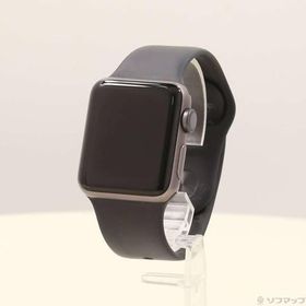 〔中古〕Apple(アップル) Apple Watch Series 3 GPS 38mm スペースグレイアルミニウムケース ブラックスポーツバンド〔377-ud〕