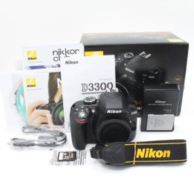 1712ショット！本箱(バーコード切取あり)・説明書付き！■極上品■ Nikon D3300 ボディ ブラック