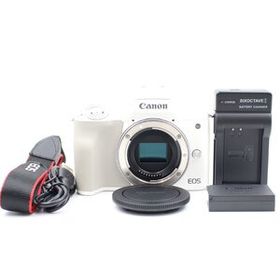 シャッター数1000枚以下 CANON EOS Kiss M ボディ ホワイト ミラーレス一眼カメラ キヤノン