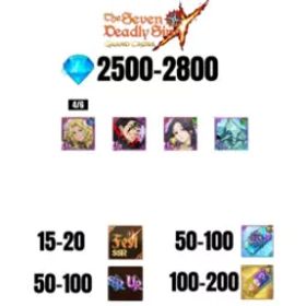 [海外] 2500-2800 虹のダイヤ |ゼルドリス デーモン キング ニュー |SKULD | トール |コクティウス |15-20 フェスト |50-100 UR/SSR |50-100 枚 SSR