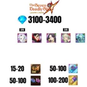 [海外] 3100-3400 虹のダイヤ |ゼルドリス デーモン キング ニュー |SKULD | サブナック |マエル 闇 |コクティウス |15-20 フェスト |50-100 UR/SSR |50-100 枚 SSR