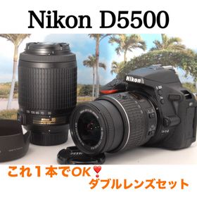 ニコン(Nikon)の✨ダブルレンズセット✨Nikon D5500 初心者おすすめ スマホ転送 美品(デジタル一眼)