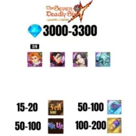 [海外] 3000-3300 虹のダイヤ |ゼルドリス デーモン キング ニュー |SKULD |アーサー・UR |コクティウス |15-20 フェスト |50-100 UR/SSR |50-100 枚 SSR