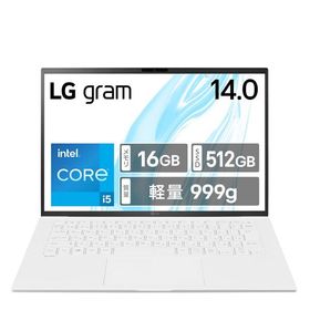 ノートPC LG gram 14Z90RU-GA54J 14インチ Core i5-1334U メモリ16GB SSD512GB Win11 Home スノーホワイト 0121-4989027029194-ds