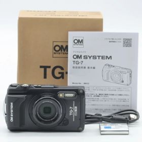OM SYSTEM Tough TG-7 ブラック 防水/耐衝撃 防塵 タフネスカメラ アウトドア向け【中古】