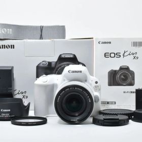 【返品保証】★新品級★ 希少カラー キヤノンデジタル一眼 CANON EOS Kiss X9 ホワイト/EF-S 18-55 IS STM レンズキット シャッター回数665回！ #22251016