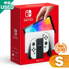 【中古】未使用品 任天堂 Nintendo Switch 本体 (有機ELモデル) Joy-Con(L)/(R) ホワイト Sランク 【ラッピング対応不可】