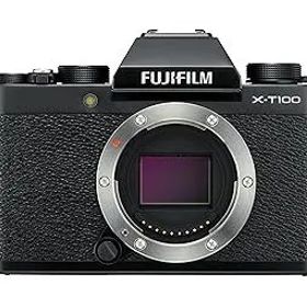 【中古】(非常に良い)FUJIFILM ミラーレス一眼 カメラ X-T100ブラック X-T100-B