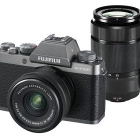 FUJIFILM ミラーレス一眼カメラ X-T100ダブルズームレンズキット ダークシルバー X-T100WZLK-DS