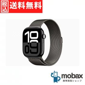 ◆ポイントUP◆【新品未開封品（未使用）】 Apple Watch Series 10 GPS + Cellularモデル 46mm MX133J/A + MC7L4FE/A [ジェットブラックアルミニウムケースとスレートミラネーゼループ S/M ] 2024年版