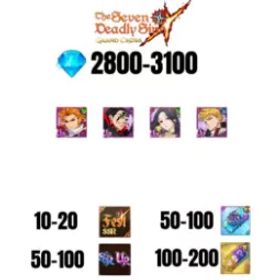 [海外] 2800-23100 虹のダイヤ |ゼルドリス デーモン キング ニュー |SKULD |アーサー | ランスロット |コクティウス |10-20 フェスト |30-70 UR/SSR |50-100 枚 SSR