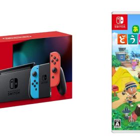 Nintendo Switch 本体 (ニンテンドースイッチ) Joy-Con(L) ネオンブルー/(R) ネオンレッド(バッテリー持続時間が長くなったモデル)+あつまれ どうぶつの森