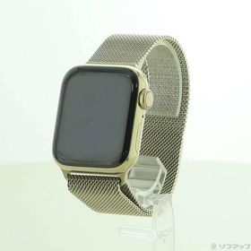 〔中古〕Apple(アップル) Apple Watch Series 6 GPS + Cellular 40mm ゴールドステンレススチールケース ゴールドミラネーゼループ〔377-ud〕
