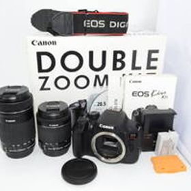 【美品】CanonEOS Kiss X7i ダブルズームキット EF-S18-55 IS STM/EF-S55-250 IS STM付属 キャノン デジタル一眼レフカメラ KISSX7I-WKIT