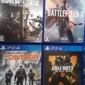 【即決&送料無料】 4本セット レインボーシックス シージ + バトルフィールド1 + ディビジョン + Cod ブラックオプス4 / PS4ソフト A2