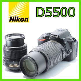 ニコン(Nikon)のダブルレンズ❤️Nikon D5500✨タッチパネル＆Wi-Fiでスマホ簡単転送(デジタル一眼)