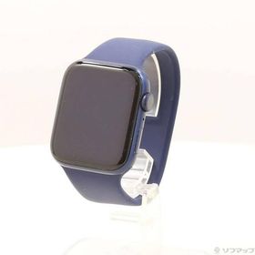 〔中古〕Apple(アップル) Apple Watch Series 6 GPS 44mm ブルーアルミニウムケース ディープネイビーソロループ〔276-ud〕
