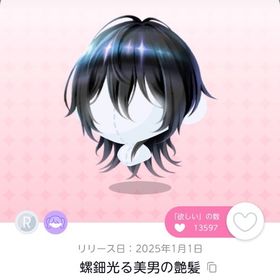 螺鈿光る美男の艶髪 双子分 | ポケコロツイン(ポケツイ)のアイテム、RMTの販売・買取一覧