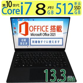 【超高性能12CPU・持ち運び◎】◆DELL XPS 13 7390/ 13.3型/超高速12CPU ・Core i7-10710U/新品SSD 512GB/メモリ8GB/win 11 Pro/ms Office