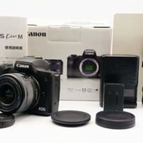 ☆美品・ショット数8000回以下☆Canon EOS KISS M EF-M18-45 STM レンズキット ブラック 元箱、取説