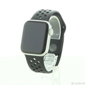 〔中古〕Apple(アップル) Apple Watch SE 第2世代 GPS 40mm シルバーアルミニウムケース ブラック／ブラックNikeスポーツバンド〔269-ud〕