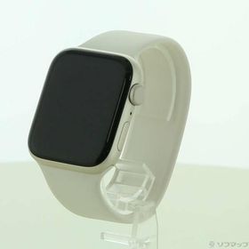 〔中古〕Apple(アップル) Apple Watch SE 第2世代 GPS 44mm スターライトアルミニウムケース ライトブラッシュソロループ〔377-ud〕