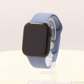 〔中古〕Apple(アップル) Apple Watch SE 第2世代 GPS 44mm ミッドナイトアルミニウムケース スレートブルースポーツバンド〔349-ud〕