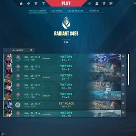 レディアントによるランクアップ代行 値下げ可能 | VALORANT(ヴァロラント)の代行、RMTの販売・買取一覧