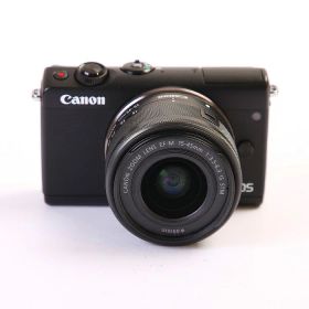 【中古】 (キヤノン) Canon キヤノン EOS M100/EF-M15-45 IS STM キツト ブラツク【中古カメラ デジタル一眼】 ランク：AB