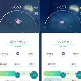 星の砂１００万【２体】色違いポットデス（しんさく）ヤバチャ（しんさく） | ポケモンGOのアカウントデータ、RMTの販売・買取一覧