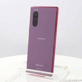 〔中古品〕 Xperia 5 64GB レッド SO-01M docomoロック解除SIMフリー【349】