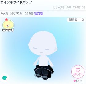 アオソネワイドパンツ | ピグパ(ピグパーティ)のアカウントデータ、RMTの販売・買取一覧