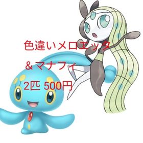 色違いマナフィと色違いメロエッタ | ポケモンSV(スカーレットバイオレット)のアカウントデータ、RMTの販売・買取一覧