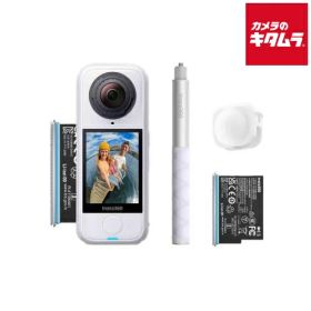 Insta360 X4 Air Starter Bundle Arctic White（CINSAAFA-SE17） ビデオカメラ 4K 小型 高画質 ウェアラブル 全天球360度カメラ 《納期約1．5ヶ月》