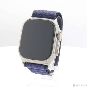 〔中古〕Apple(アップル) Apple Watch Ultra 2 GPS + Cellular 49mm ナチュラルチタニウムケース ブルーアルパインループ〔377-ud〕