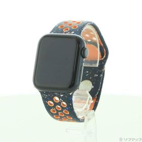 〔中古〕Apple(アップル) Apple Watch SE 第2世代 GPS 40mm ミッドナイトアルミニウムケース ブルーフレームNikeスポーツバンド〔258-ud〕