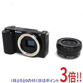 【1日と5.0のつく日、18日はポイント3倍！】【中古】SONY製 デジタル一眼 VLOGCAM パワーズームレンズキット ZV-E10L ブラック 元箱あり