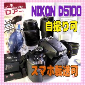 ❤️NIKON D5100❤️ダブルズームキット❤️スマホ転送・自撮り可