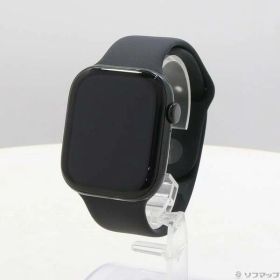 【中古】Apple(アップル) Apple Watch Series 10 GPS 46mm ジェットブラックアルミニウムケース ブラックスポーツバンド 【276-ud】