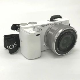 【中古】 SONY ILCE-6000Y-B 【デジタル一眼カメラ α6000 ダブルズームレンズキット ホワイト】【製造番号 : 3154528】【山城店】