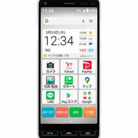 【中古】【安心保証】 京セラ かんたんスマホ2+ A201KC[32GB] Y!mobile ホワイト