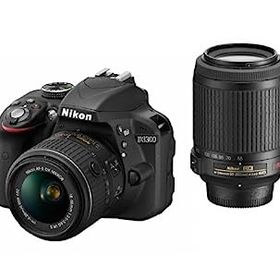 【中古】（非常に良い）Nikon デジタル一眼レフカメラ D3300 ダブルズームキット ブラック D3300WZBK