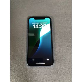 アイフォーン(iPhone)の美品 国内版 SIMフリー iPhone Xr 128GB ブルー色(スマートフォン本体)