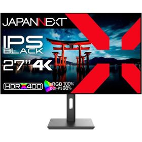 27インチ ワイド 4K液晶ディスプレイ(3840x2160/IPS BLACK/DPx1/HDMIx2/PIP・PBP/スピーカー/チルト/非光沢/2年保証) JN-272IPSB4FLUHDR