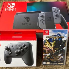 【美品】NintendoSwitch本体 + プロコン(純正)+ モンハンライズ