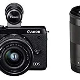 【中古】Canon ミラーレス一眼カメラ EOS M6 Mark II ダブルズームEVFキット ブラック EOSM6MK2BK-WZEVFK