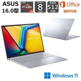ASUS エイスース ノートパソコン VivoBook 16 M3604YA 16型/ WUXGA/ Ryzen 5/ メモリ 8GB/ SSD 512GB/ Windows 11/ Office選択可能/ シルバー 【展示品】