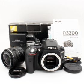わずかシャッター数3057枚【新品級】Nikon D3300 18-55 VR II レンズキット ブラック#7227